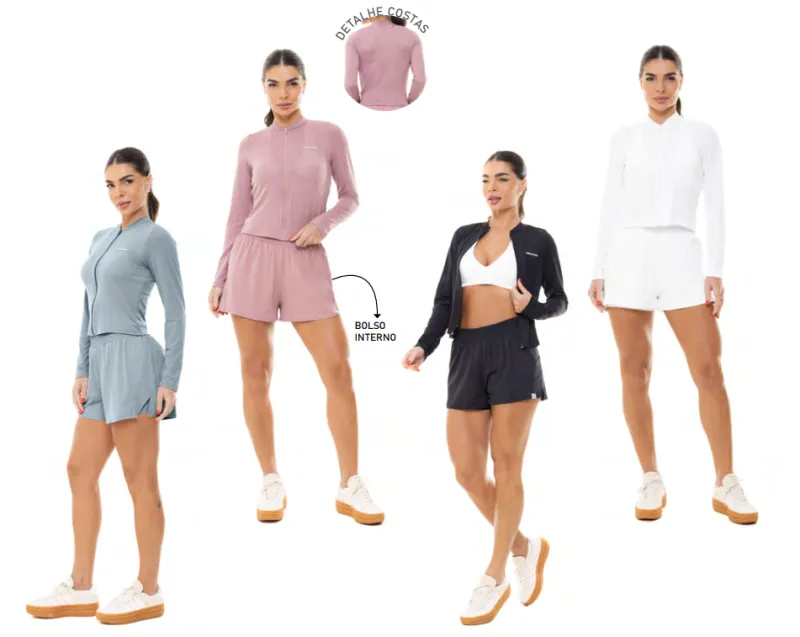 JAQUETA FEMININO ADULTO DRY FITNESS