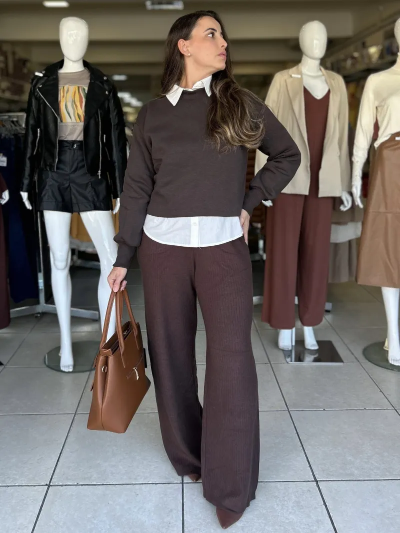 CALÇA FEMININO ADULTO TRICOT