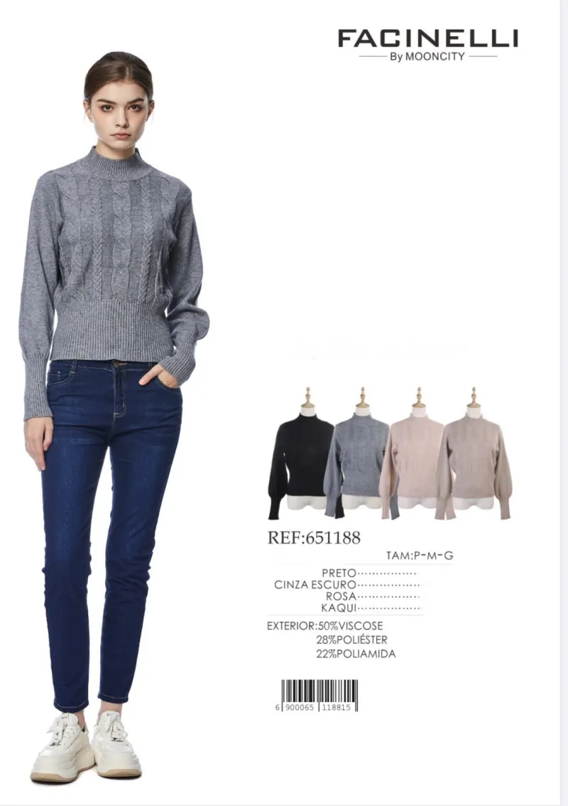 SUETER FEMININO ADULTO MODAL