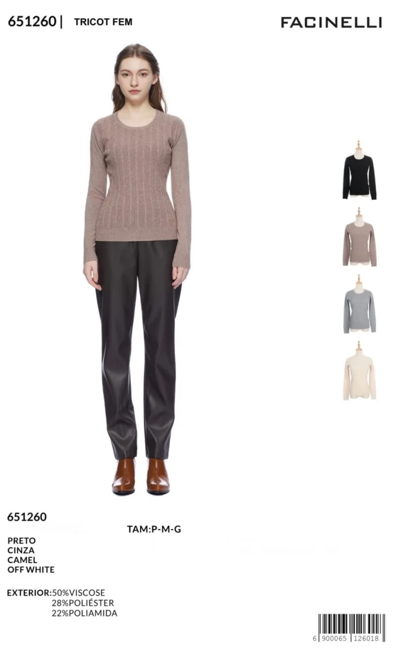 SUETER FEMININO ADULTO MODAL
