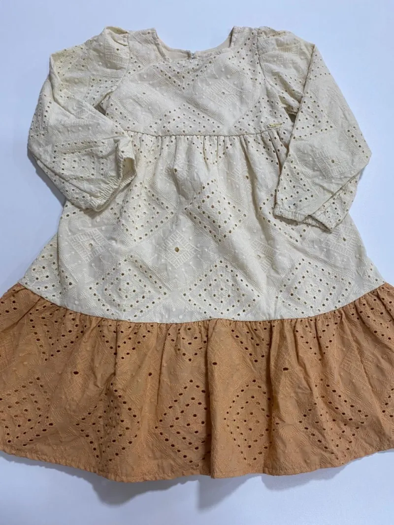 VESTIDO FEMININO INFANTIL MANGA LONGA