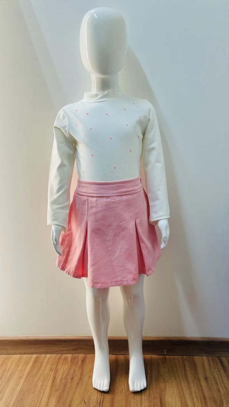CONJUNTO FEMININO INFANTIL MANGA LONGA+SAIA R39