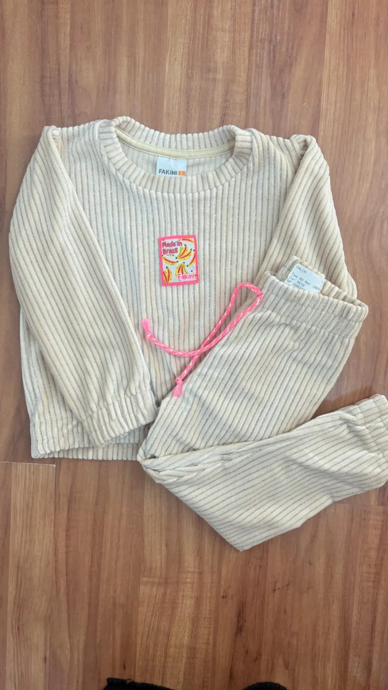 CONJUNTO FEMININO INFANTIL MANGA LONGA+CALÇA R39