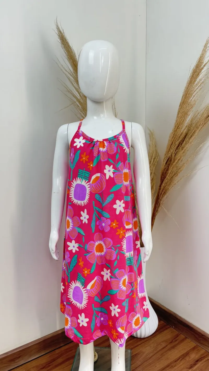 VESTIDO FEMININO INFANTIL C/ALÇA