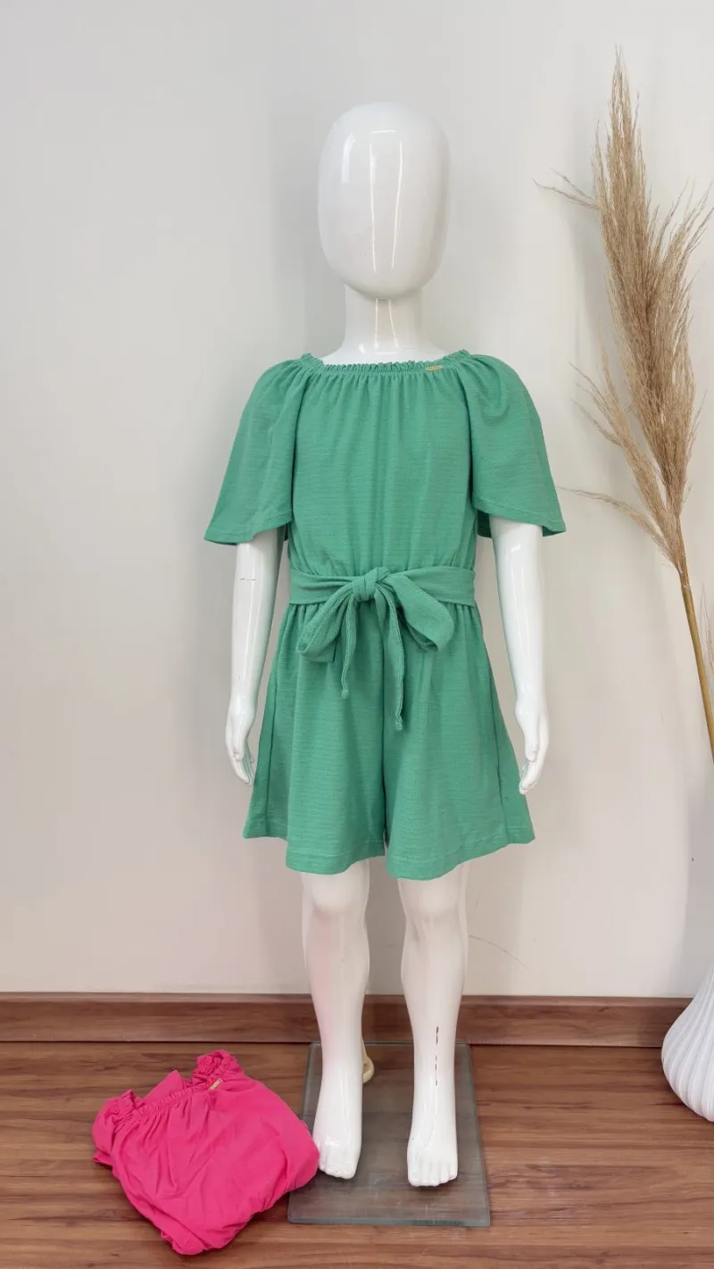 CONJUNTO FEMININO INFANTIL SEM MANGA+LEG R39