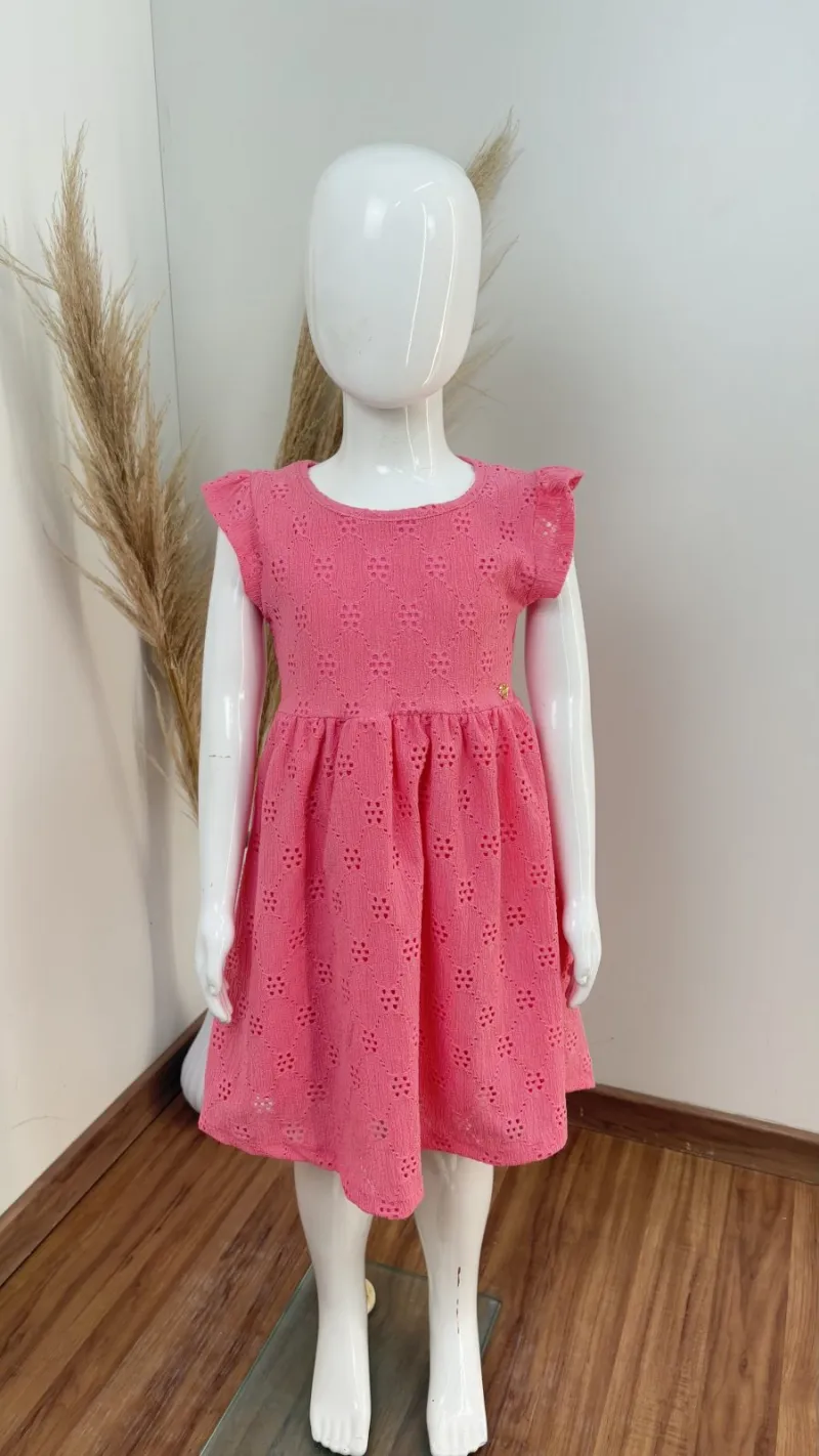 VESTIDO FEMININO INFANTIL SEM MANGA