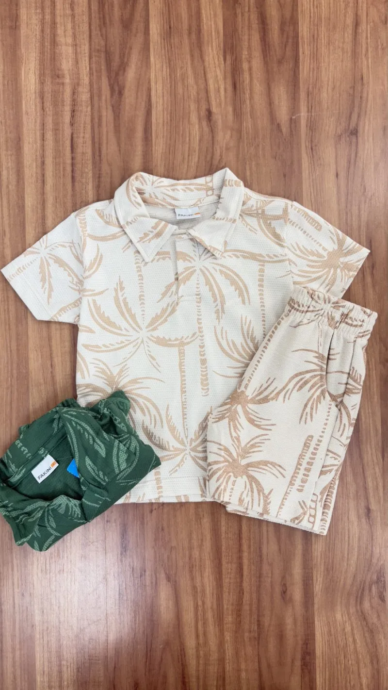 CONJUNTO MASCULINO INFANTIL SEM MANGA+BERMUDA
