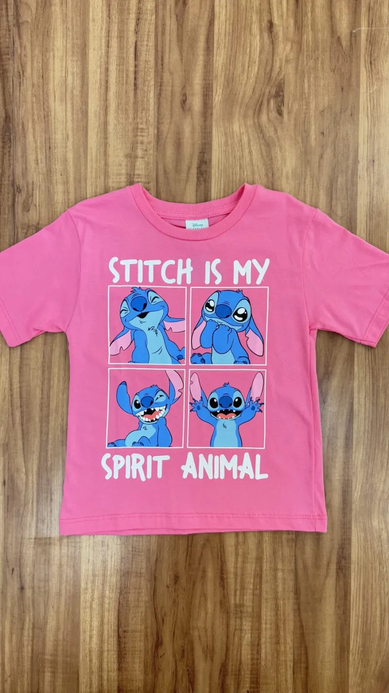BLUSA FEMININO INFANTIL SEM MANGA STITCH