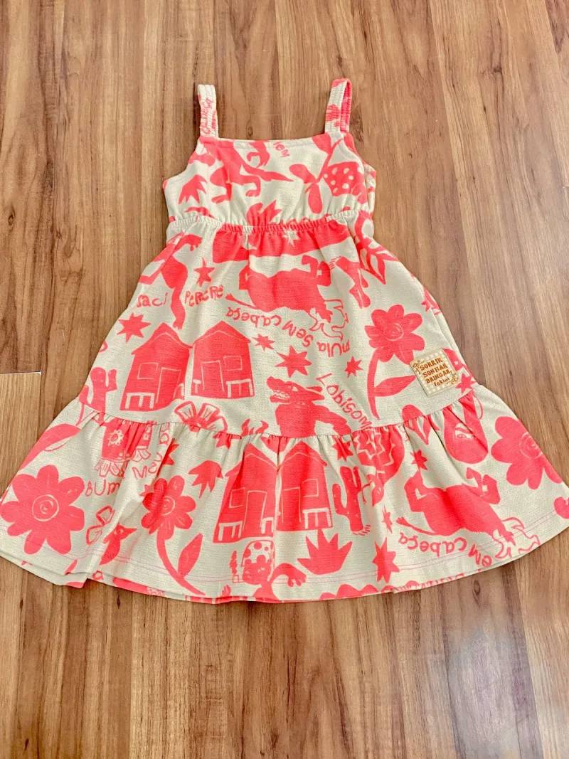 VESTIDO FEMININO INFANTIL C/ALÇA R39