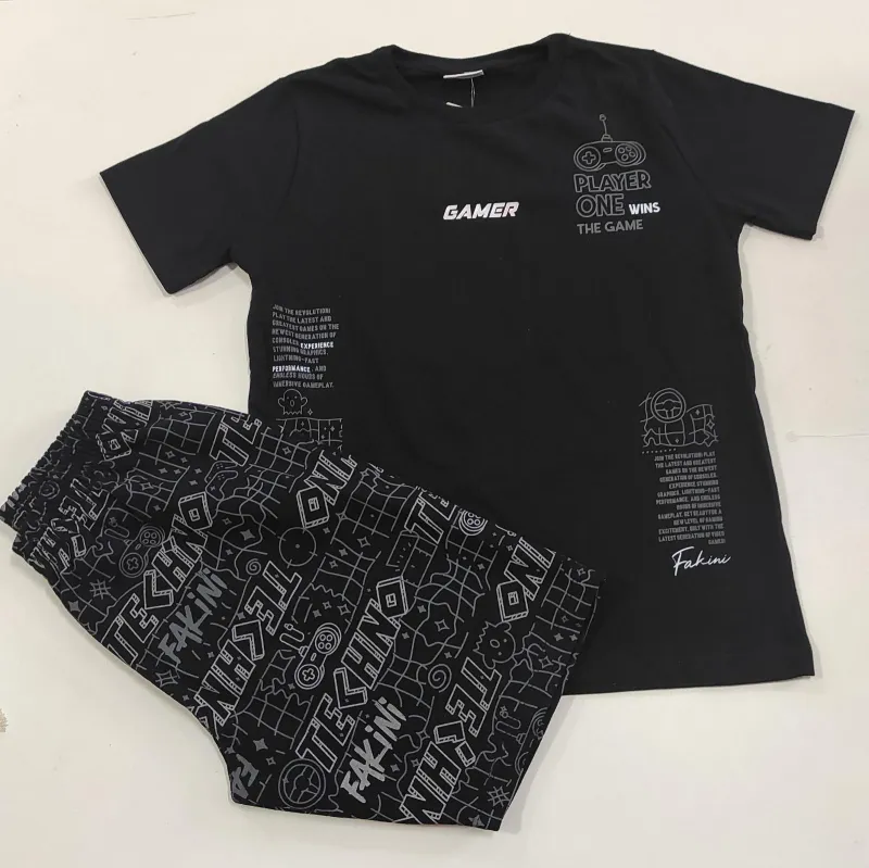 CONJUNTO MASCULINO INFANTIL SEM MANGA+SHORT R39