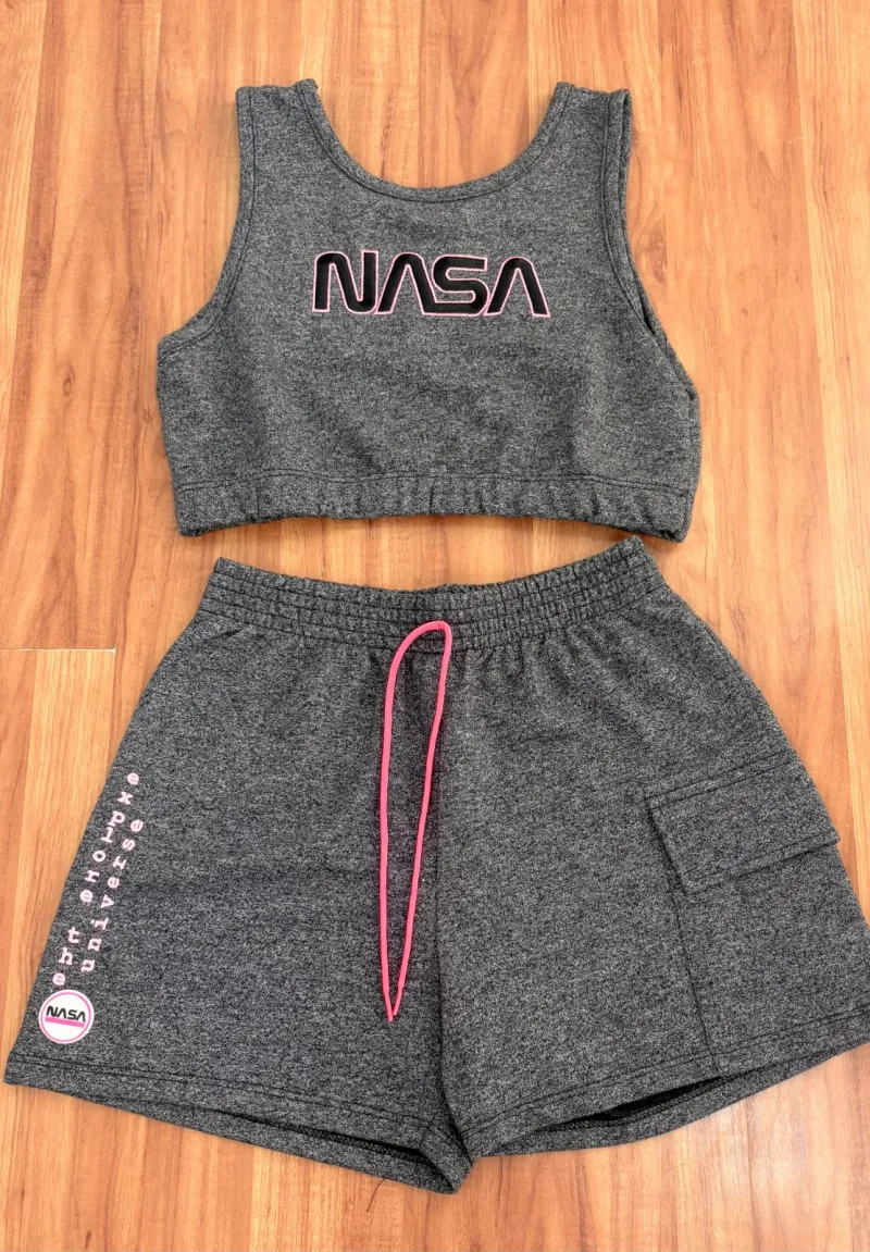 CONJUNTO FEMININO INFANTIL TOP+SHORT R39