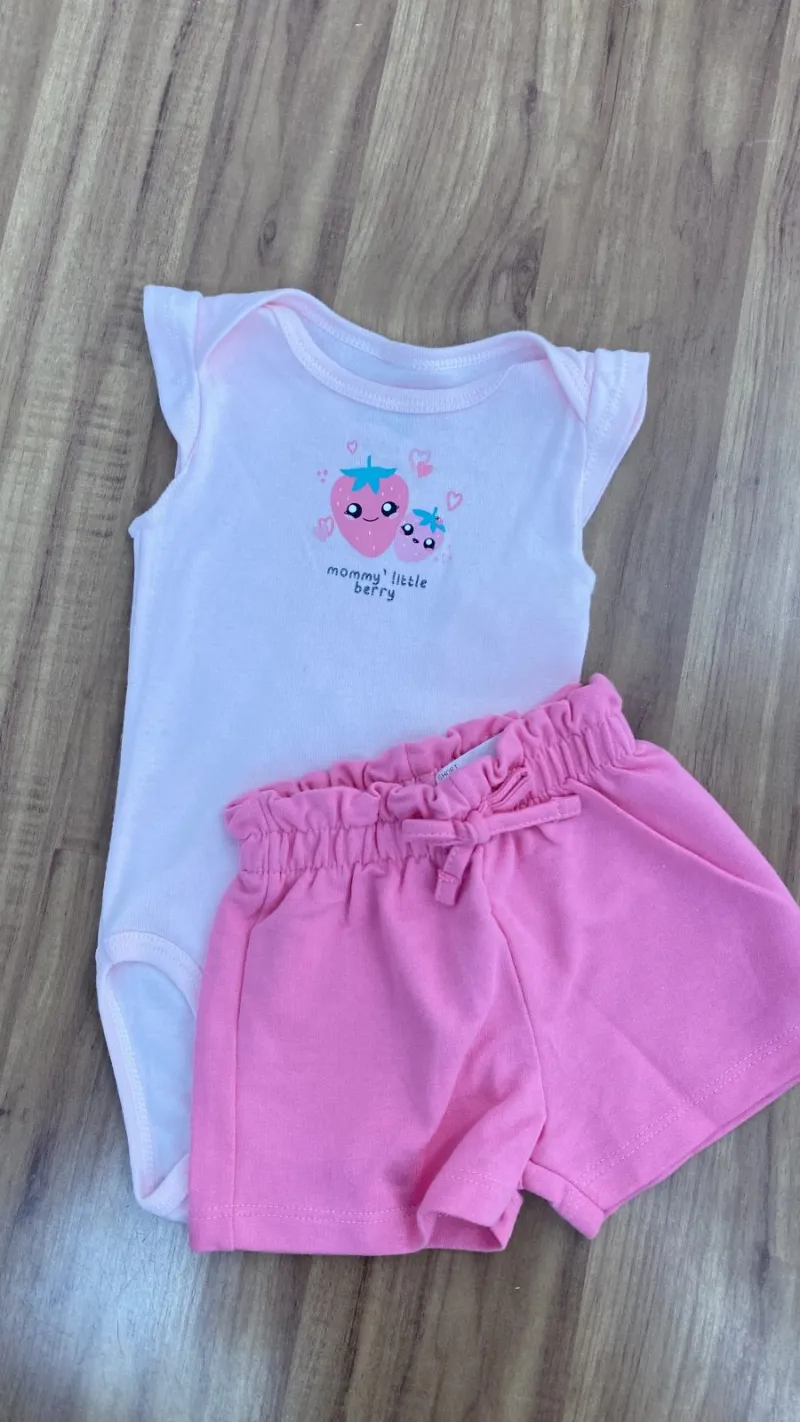 CONJUNTO FEMININO INFANTIL BODY SEM MANGA R39