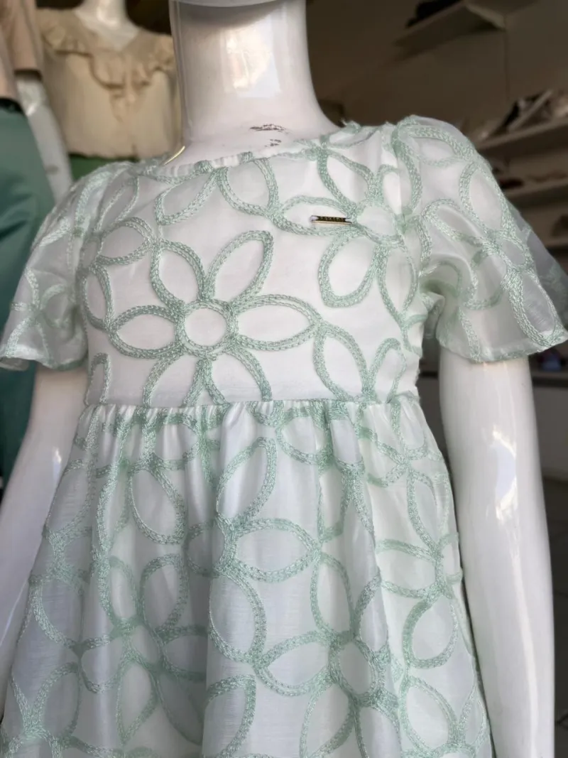 VESTIDO FEMININO INFANTIL SEM MANGA