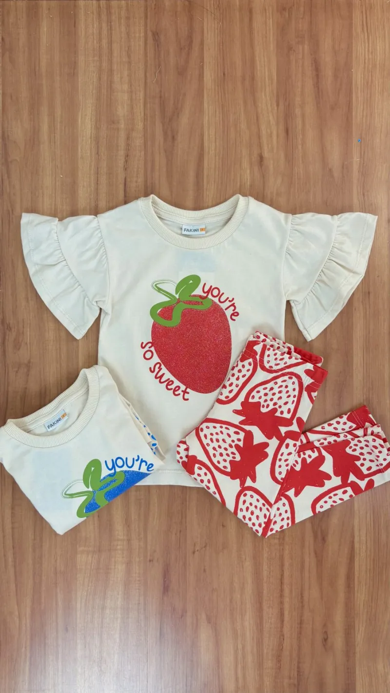 CONJUNTO FEMININO INFANTIL SEM MANGA+LEG