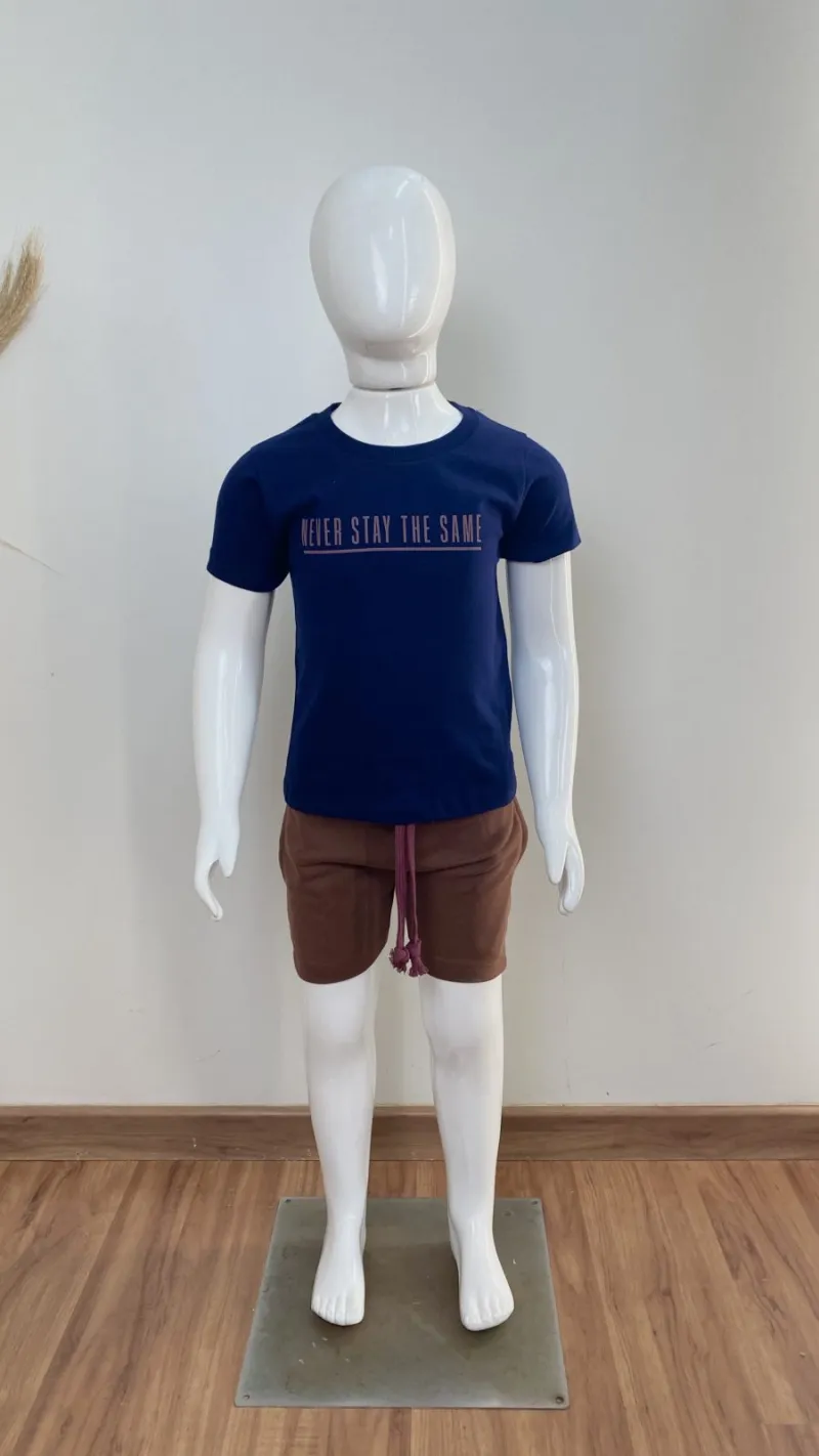 CONJUNTO MASCULINO INFANTIL SEM MANGA+BERMUDA
