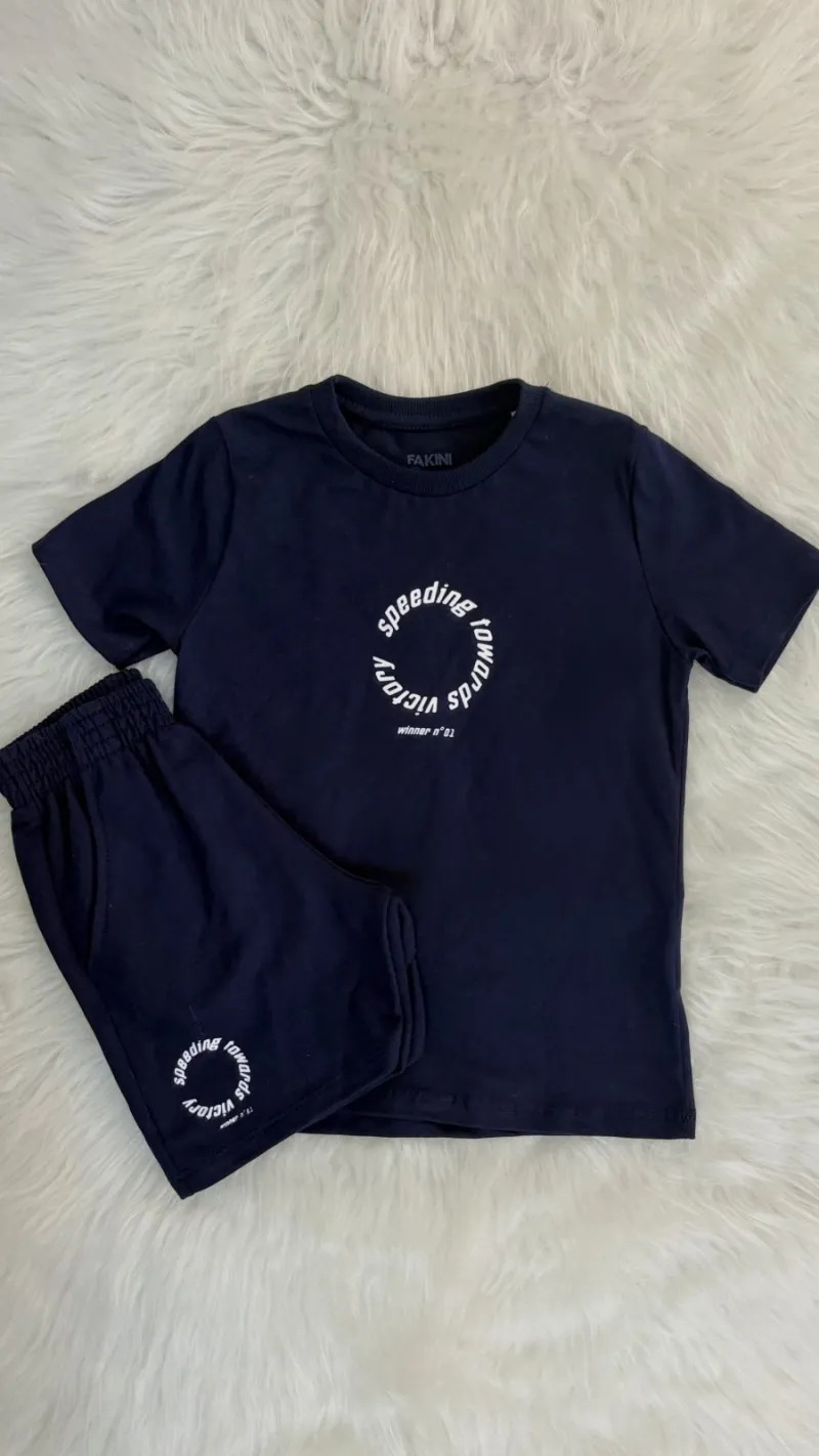 CONJUNTO MASCULINO INFANTIL SEM MANGA+BERMUDA