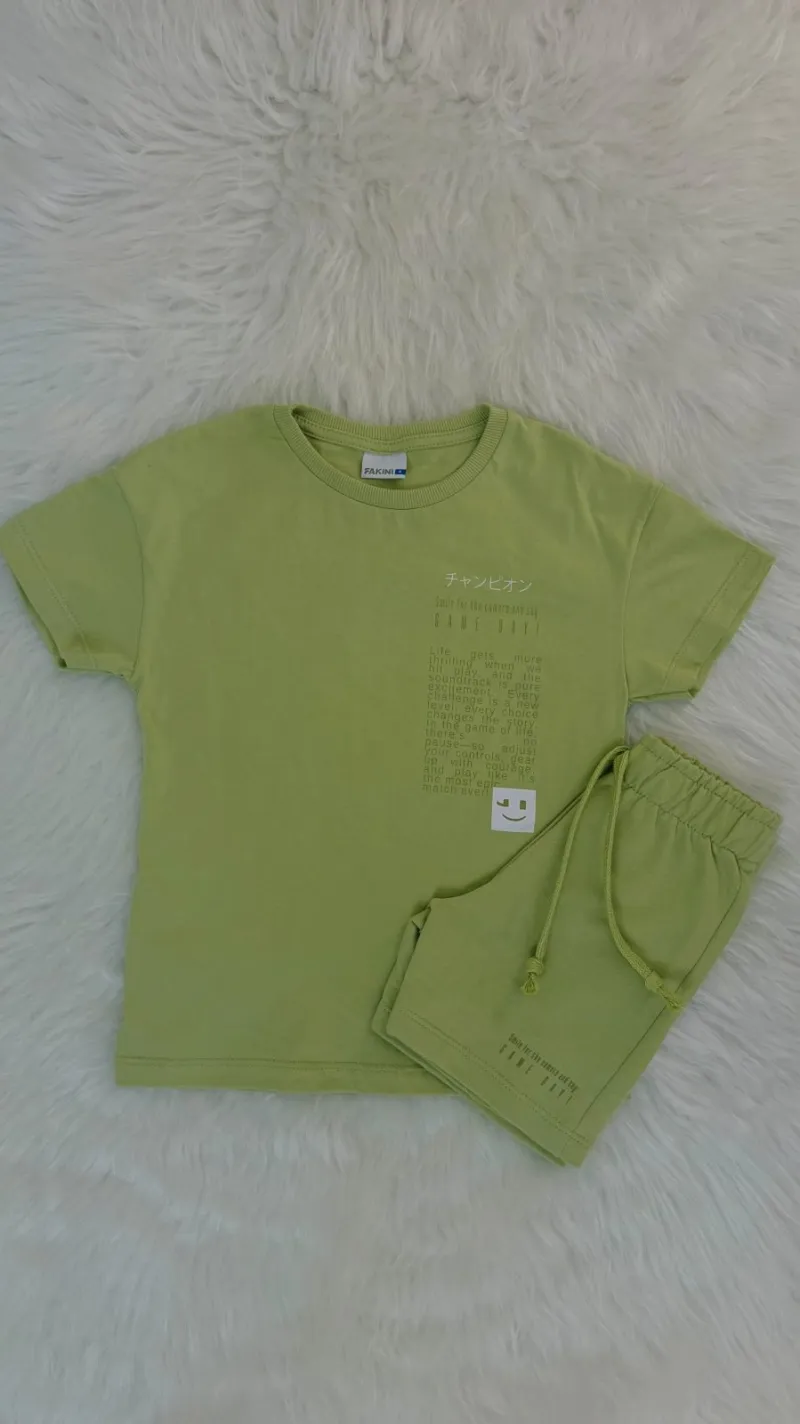 CONJUNTO MASCULINO INFANTIL SEM MANGA+BERMUDA