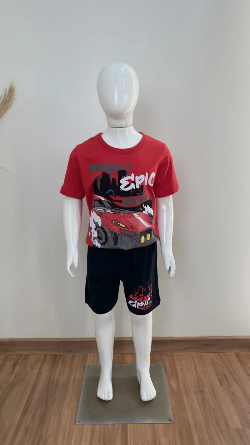 CONJUNTO MASCULINO INFANTIL SEM MANGA+BERMUDA