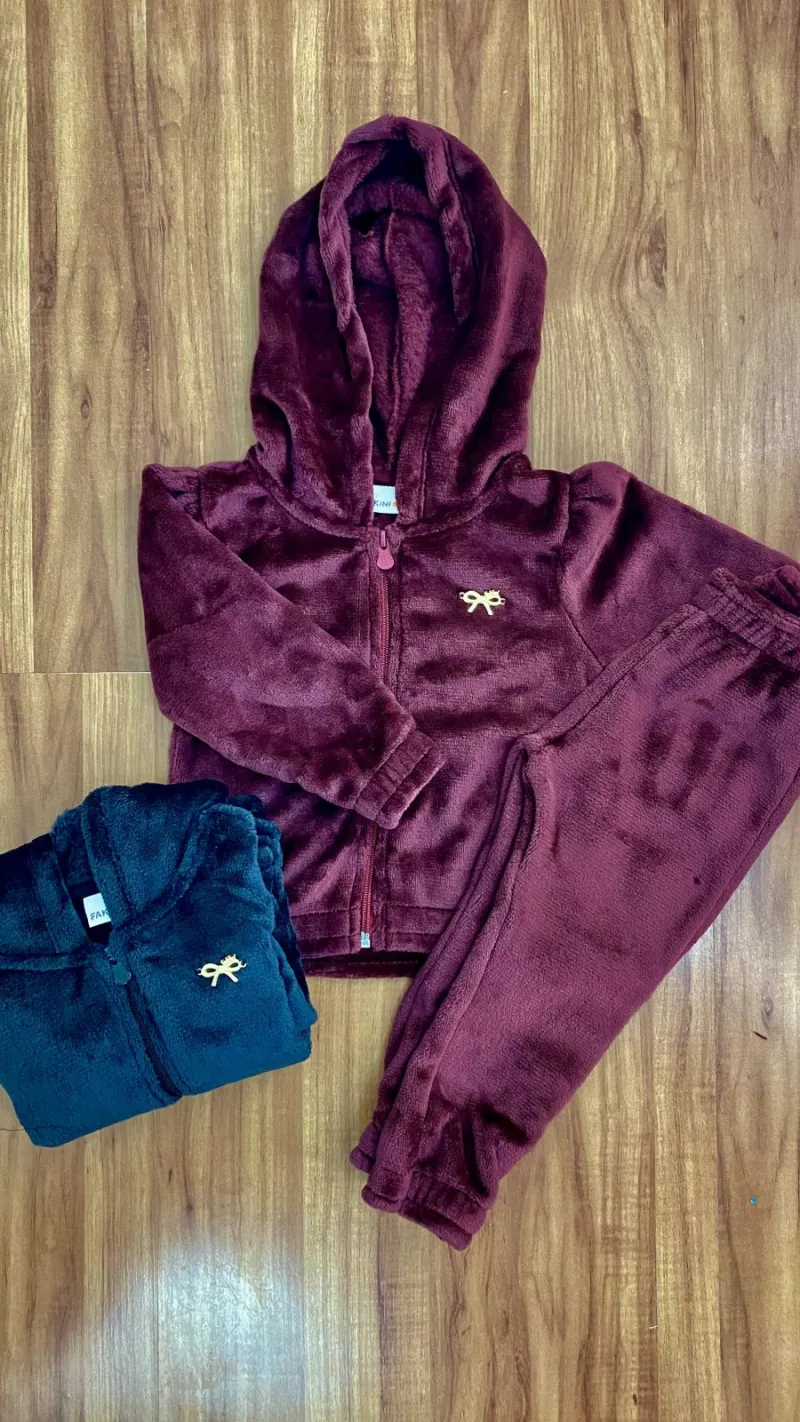 CONJUNTO FEMININO INFANTIL CASACO+CALÇA