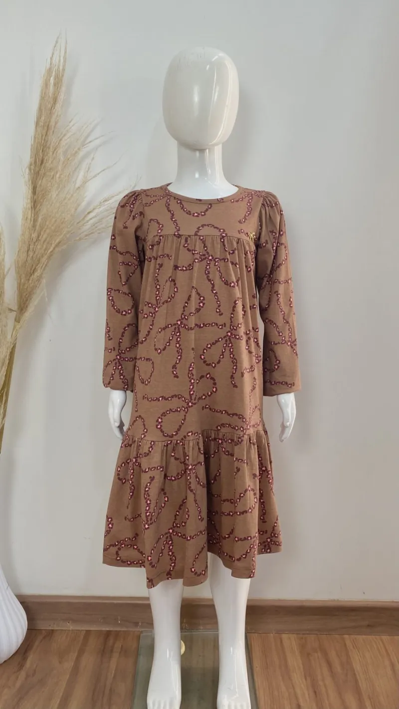 VESTIDO FEMININO INFANTIL MANGA LONGA
