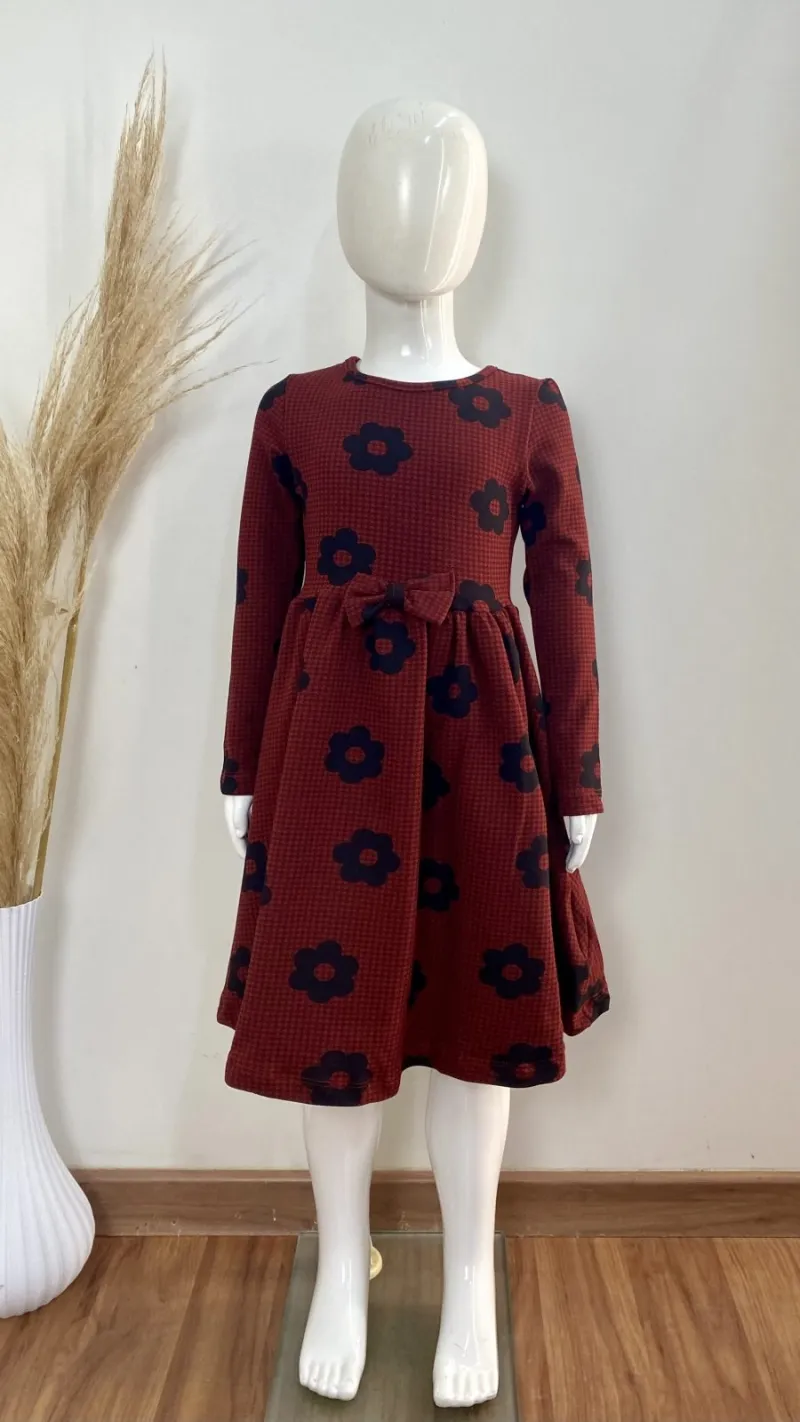 VESTIDO FEMININO INFANTIL MANGA LONGA