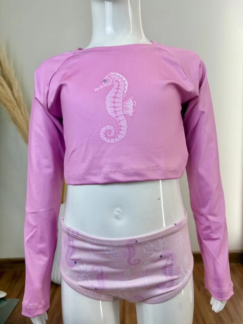 CONJUNTO FEMININO INFANTIL MANGA LONGA+TOP+CNH