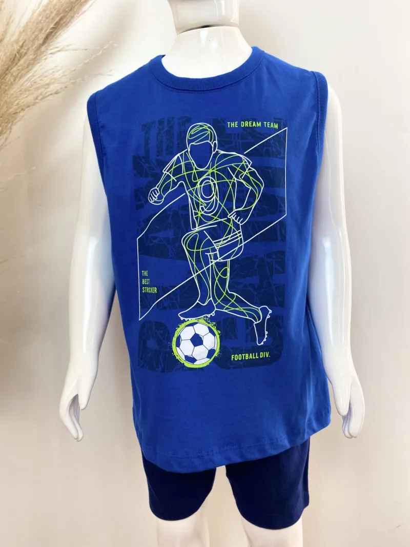 CONJUNTO MASCULINO INFANTIL REGATA+BERMUDA