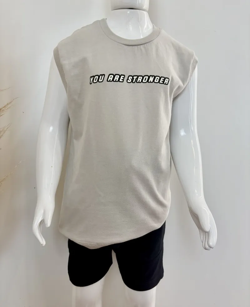 CONJUNTO MASCULINO INFANTIL REGATA+BERMUDA