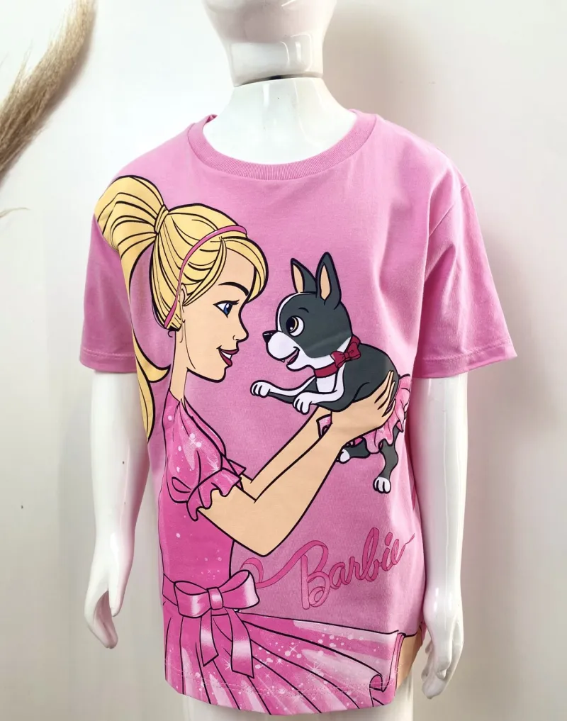 BLUSA FEMININO INFANTIL SEM MANGA BARBIE
