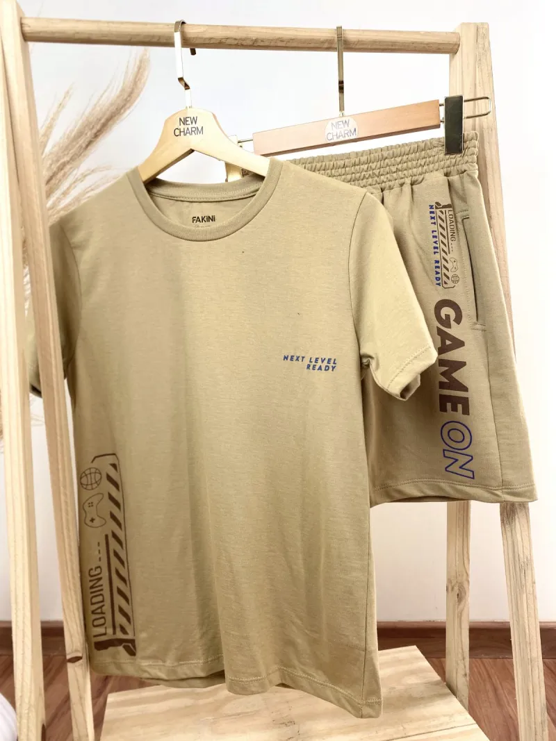 CONJUNTO MASCULINO INFANTIL SEM MANGA+BERMUDA