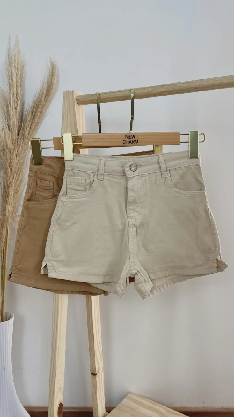 SHORTS FEMININO INFANTIL SARJA