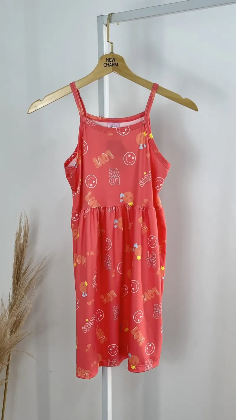 VESTIDO FEMININO INFANTIL C/ALÇA