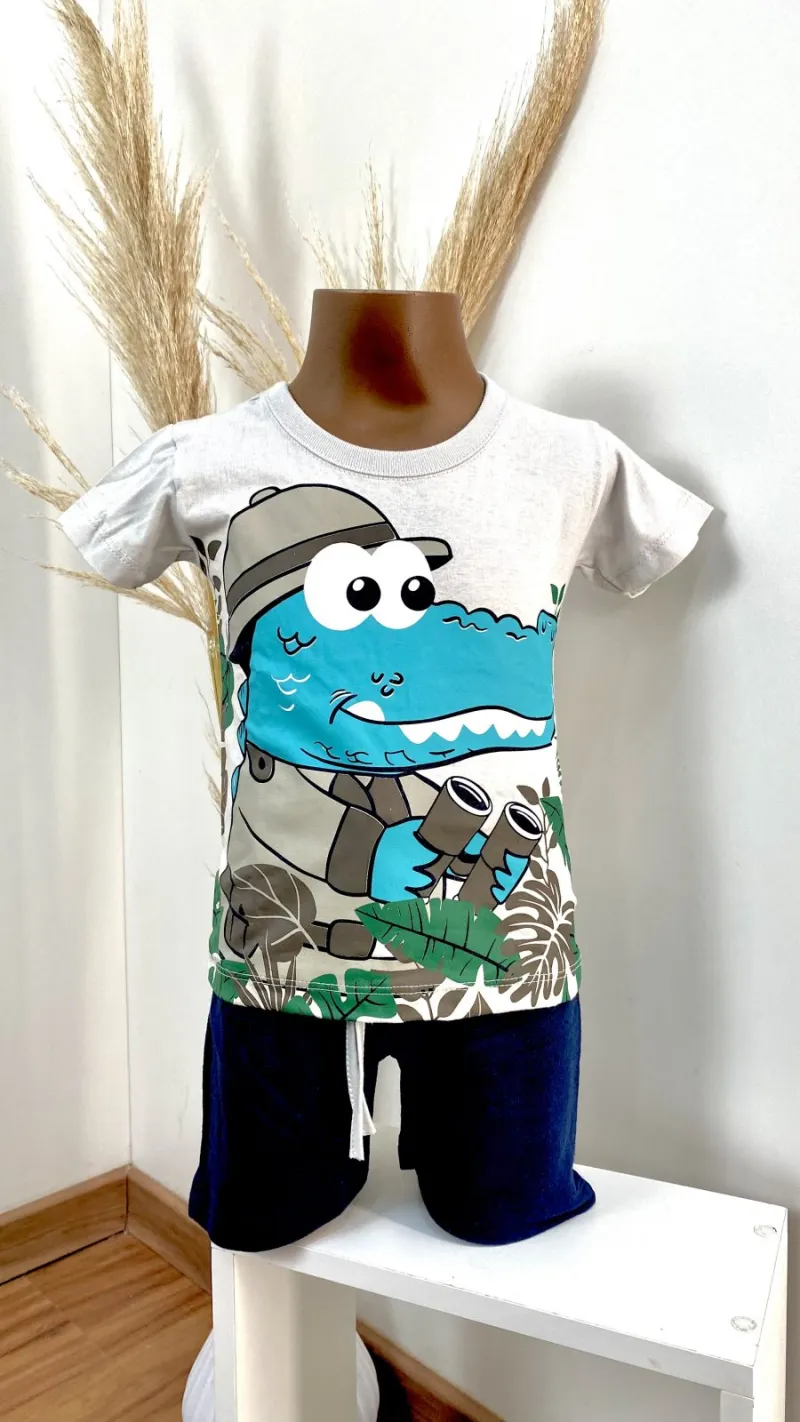 CONJUNTO MACACÃO INFANTIL SEM MANGA+BERMUDA