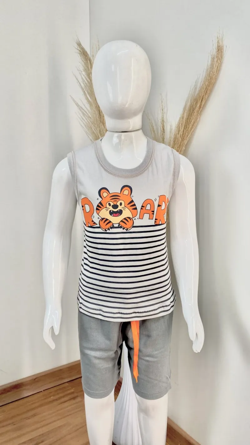 CONJUNTO MASCULINO INFANTIL REGATA+SHORTS