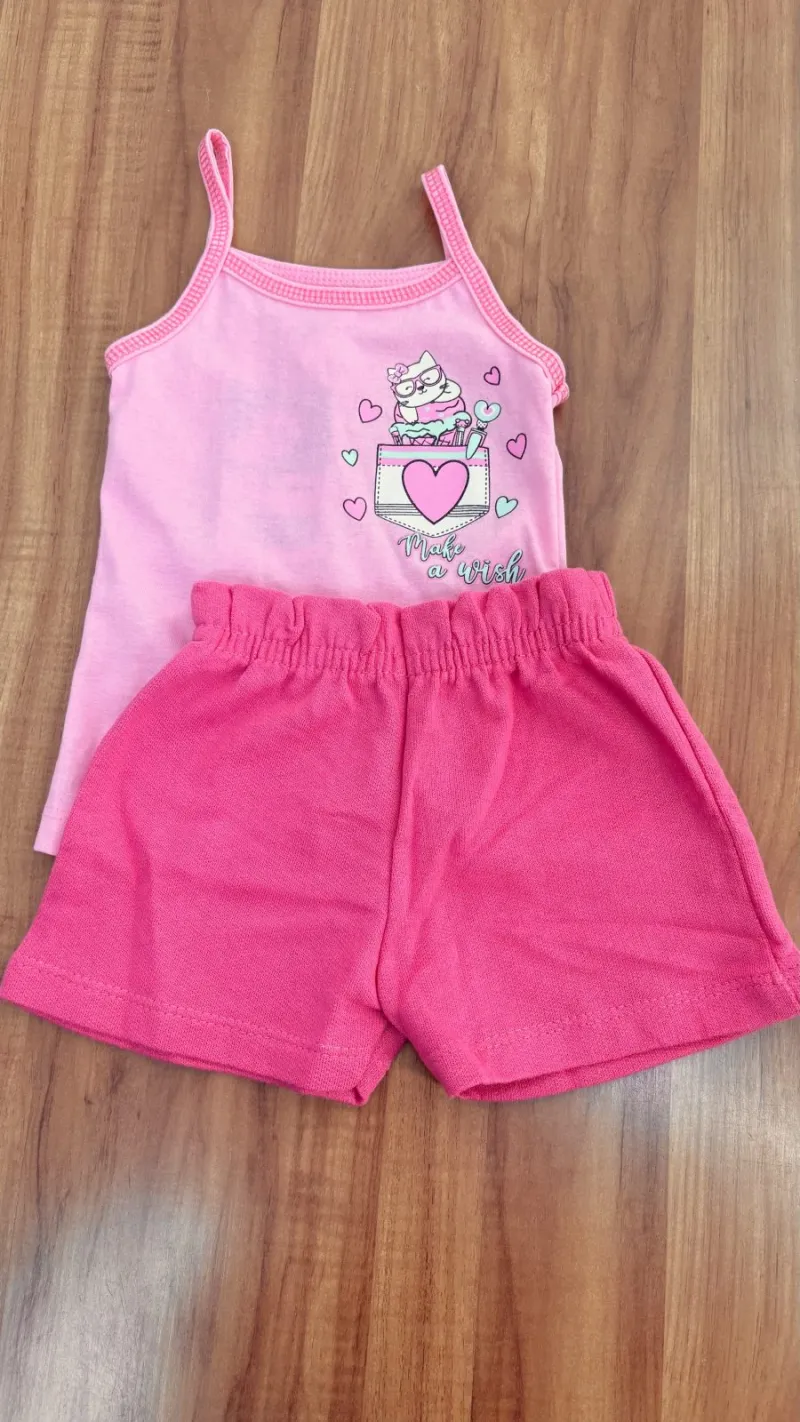 CONJUNTO MASCULINO INFANTIL REGATA+BERMUDA