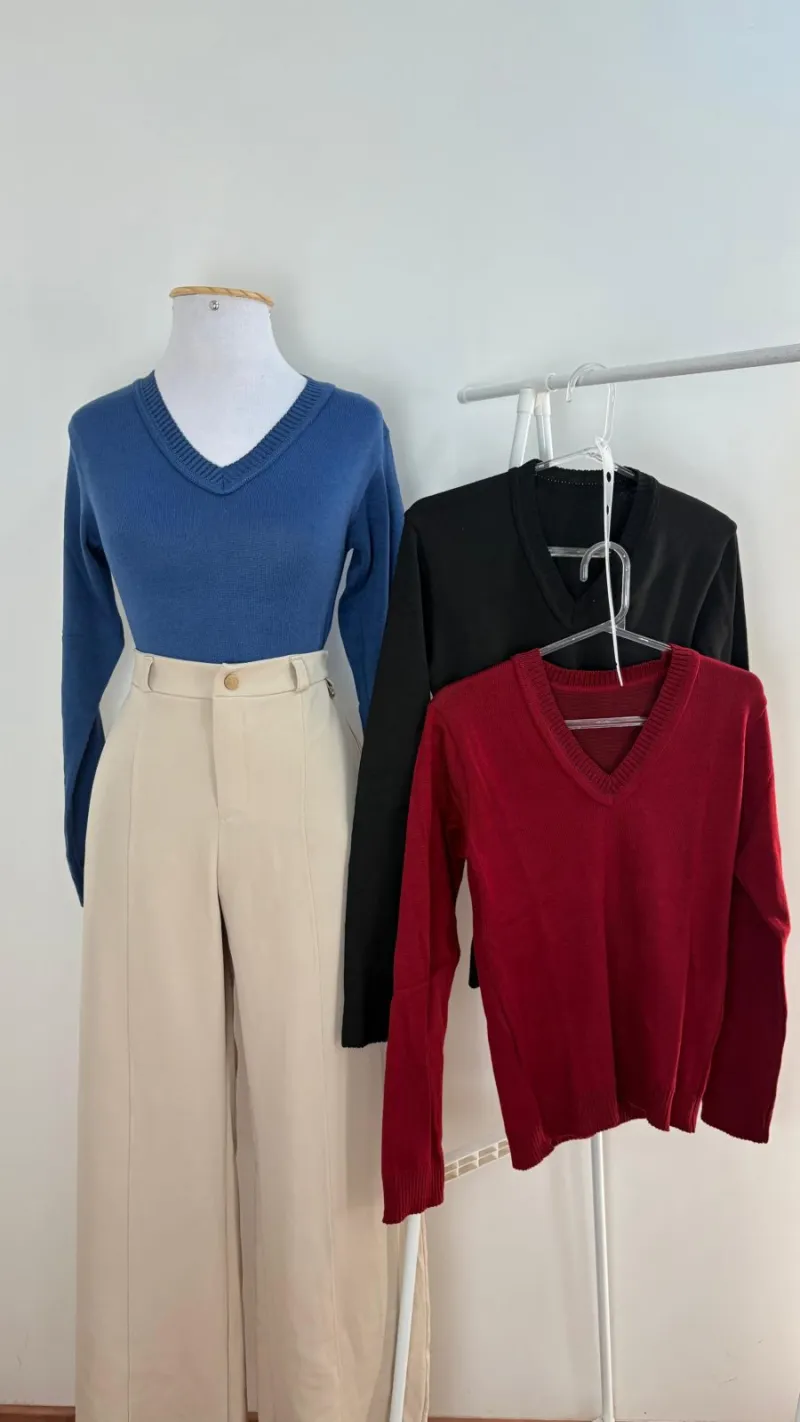 SUETER FEMININO MANGA LONGA TRICOT R74
