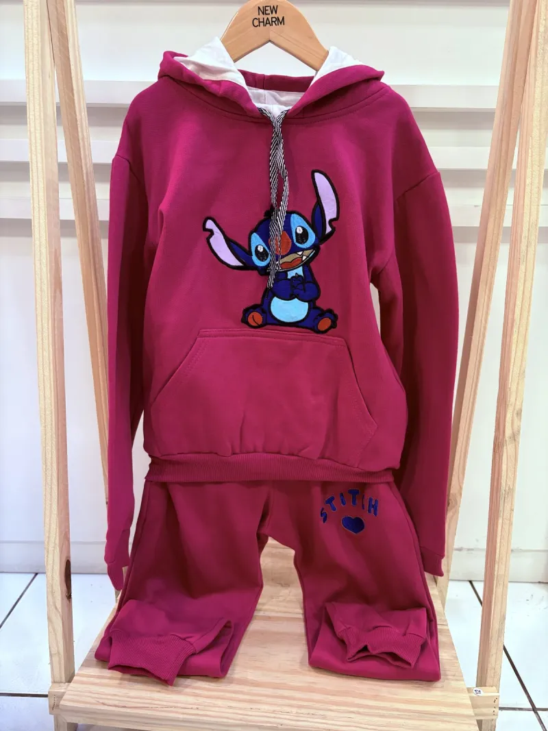 CONJUNTO FEMININO INFANTIL MOLETOM+CALÇA