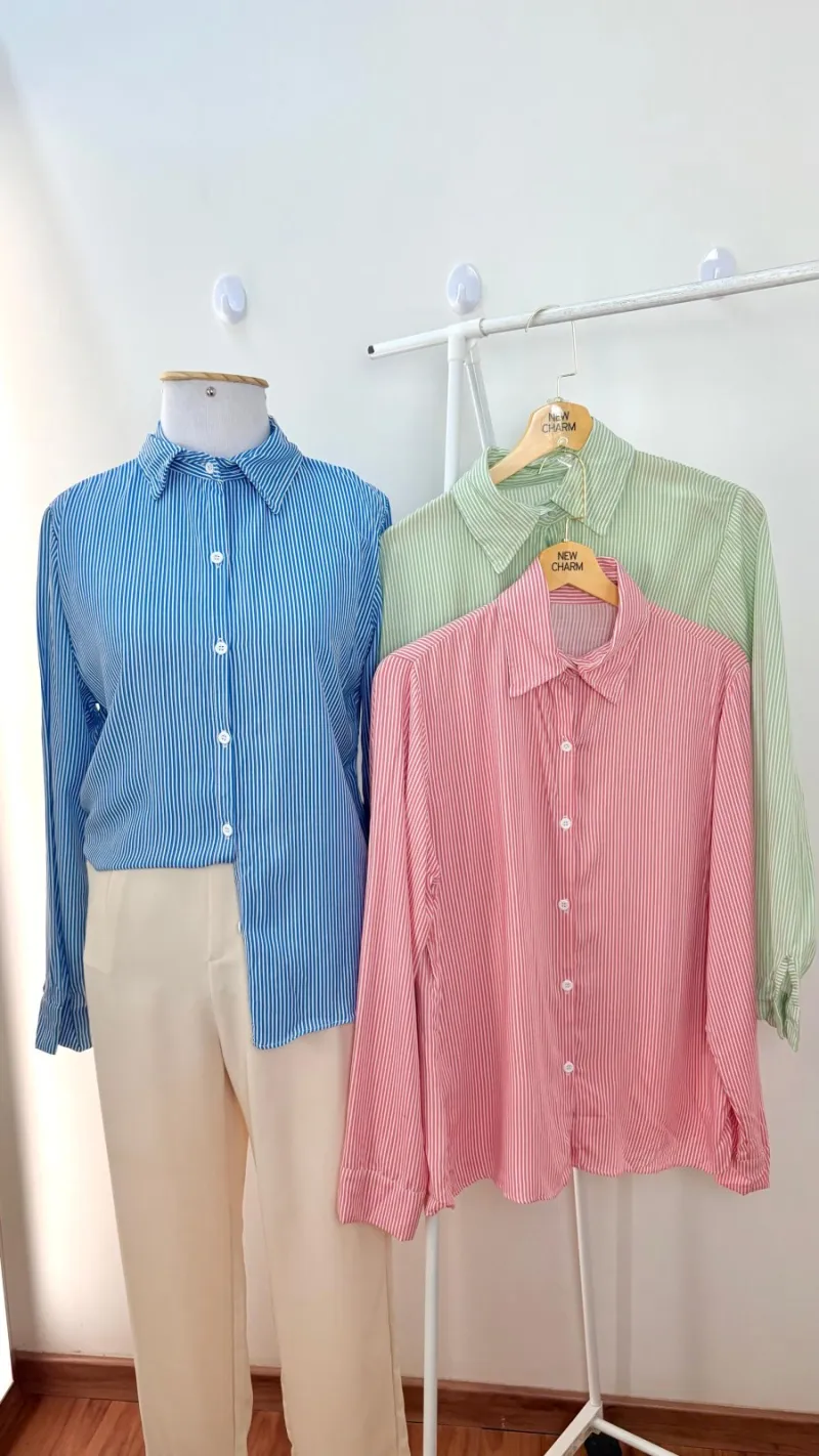 CAMISA FEMININO MANGA LONGA ABERTA