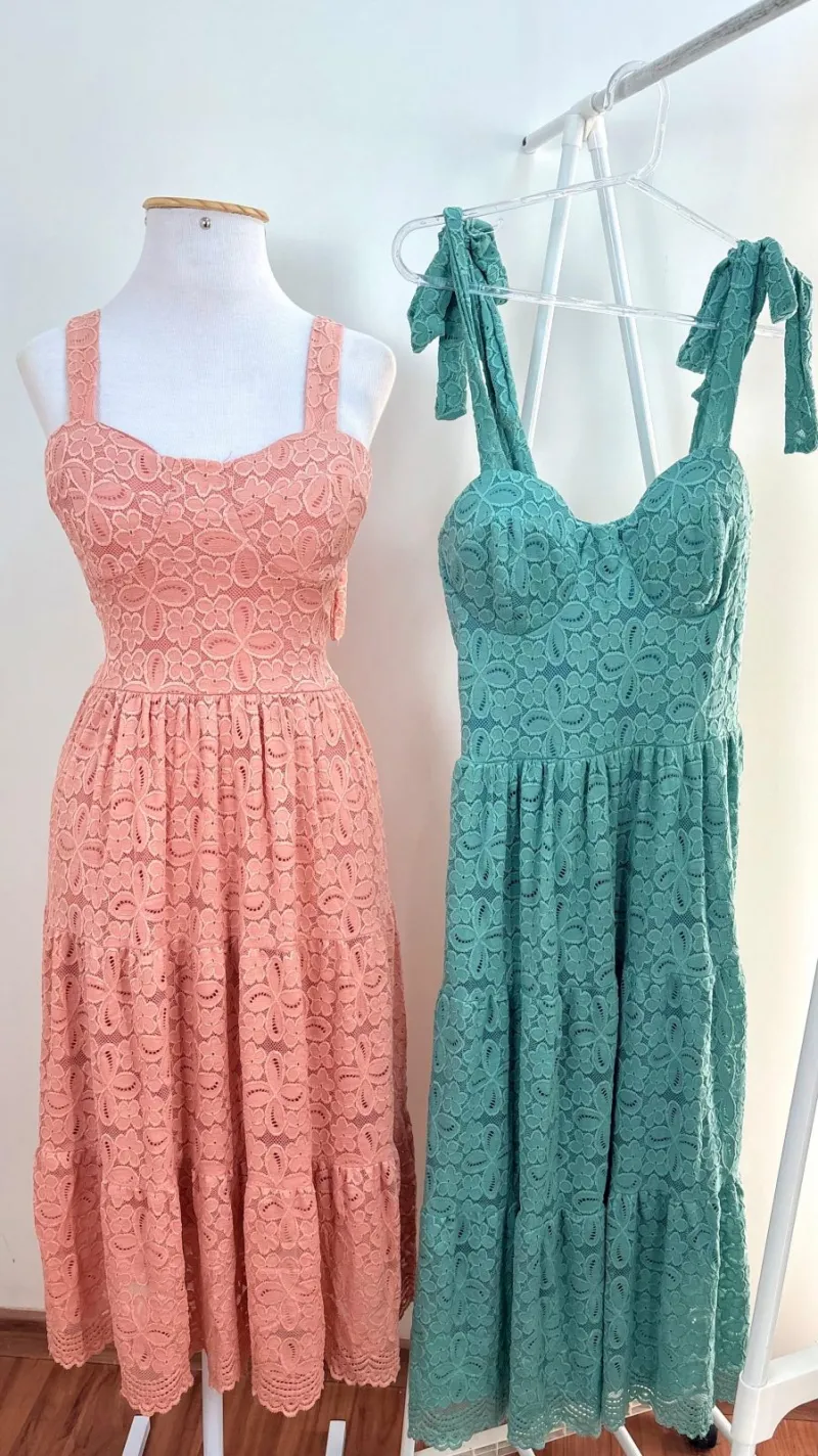 VESTIDO FEMININO C/ALÇA MIDI