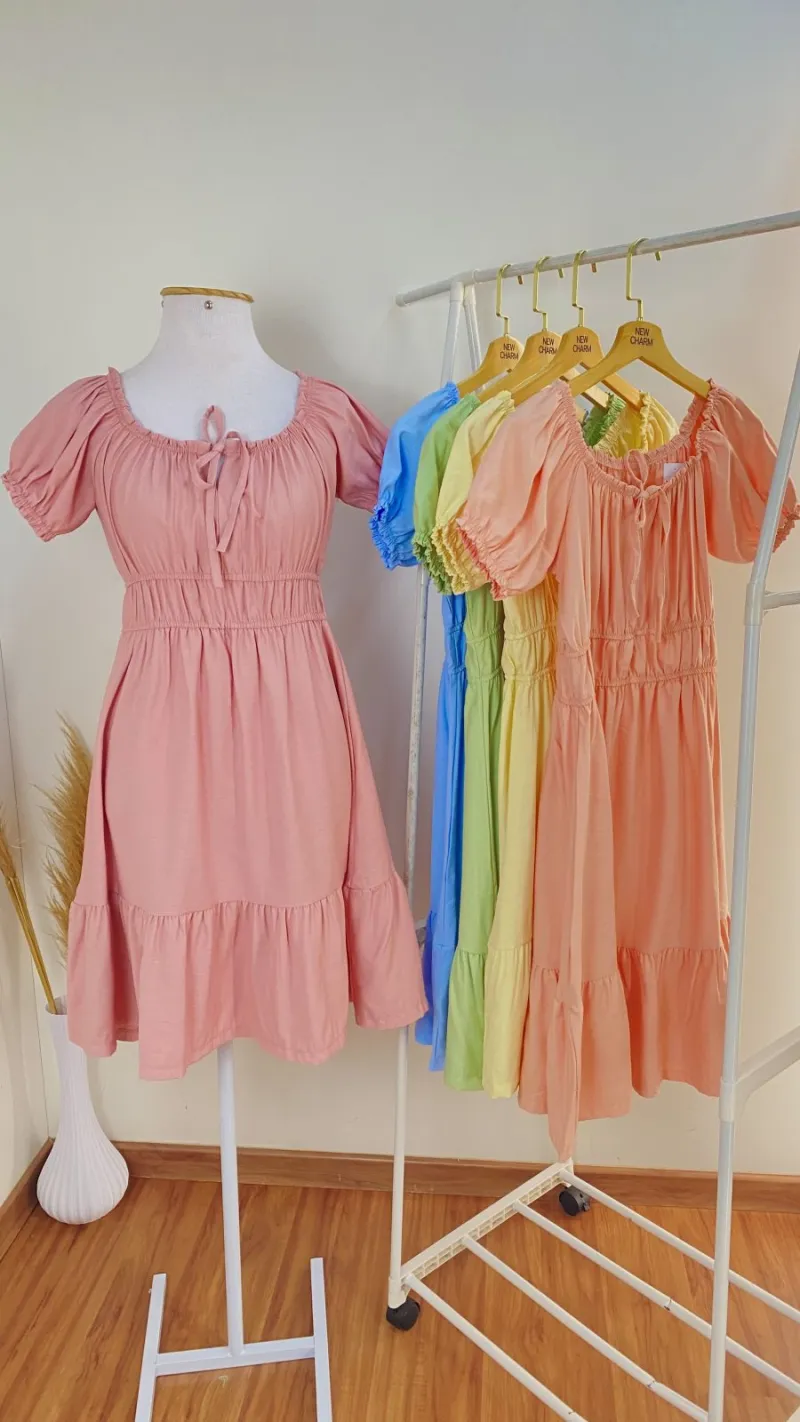 VESTIDO FEMININO SEM MANGA CURTO
