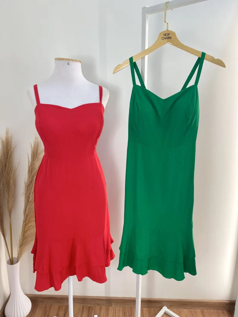 VESTIDO FEMININO ADULTO C/ALÇA CURTO