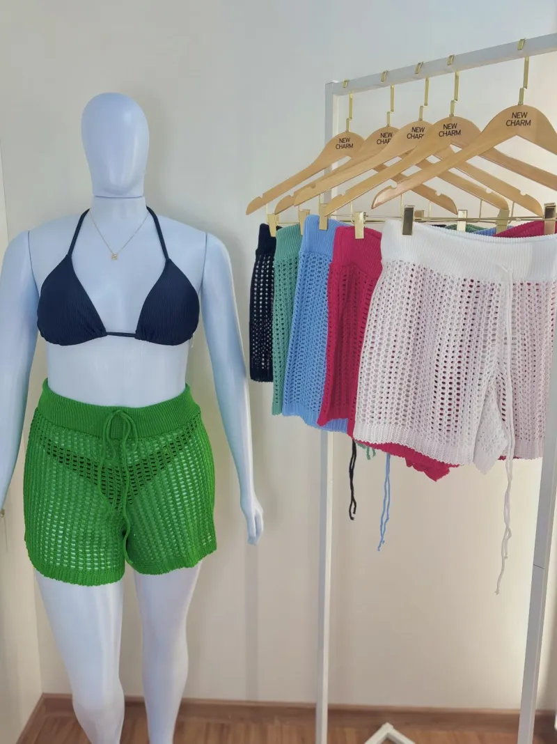 SHORTS FEMININO ADULTO TRICOT