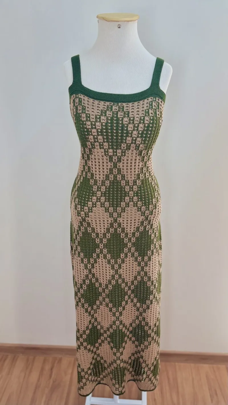 VESTIDO FEMININO C/ALÇA LG TRICOT