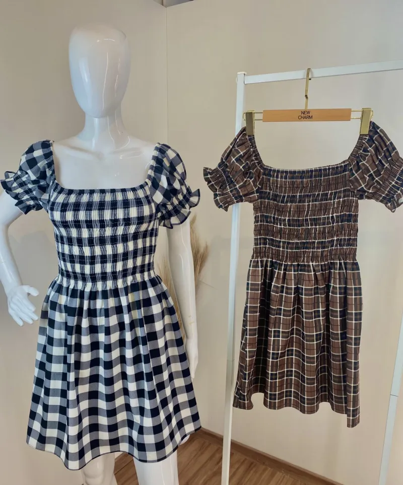 VESTIDO FEMININO ADULTO SEM MANGA CURTO
