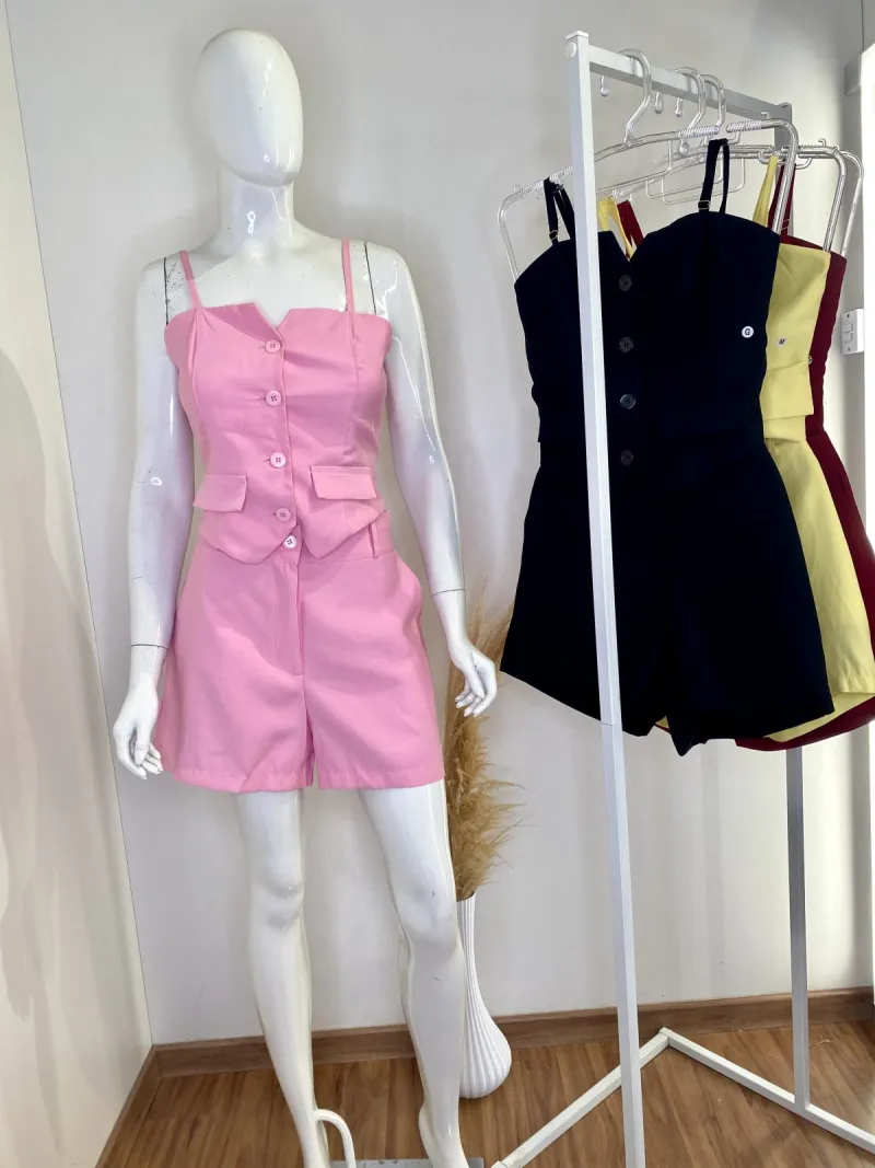GLEE — CONJUNTO FEMININO ADULTO COLETE+SHORTS