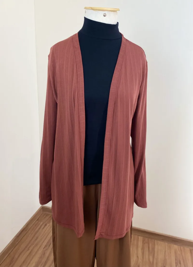 CARDIGAN FEMININO ADULTO ABERTA