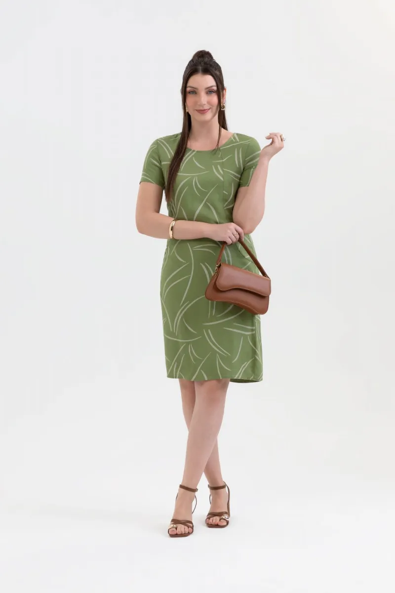 VESTIDO FEMININO ADULTO SEM MANGA MIDI
