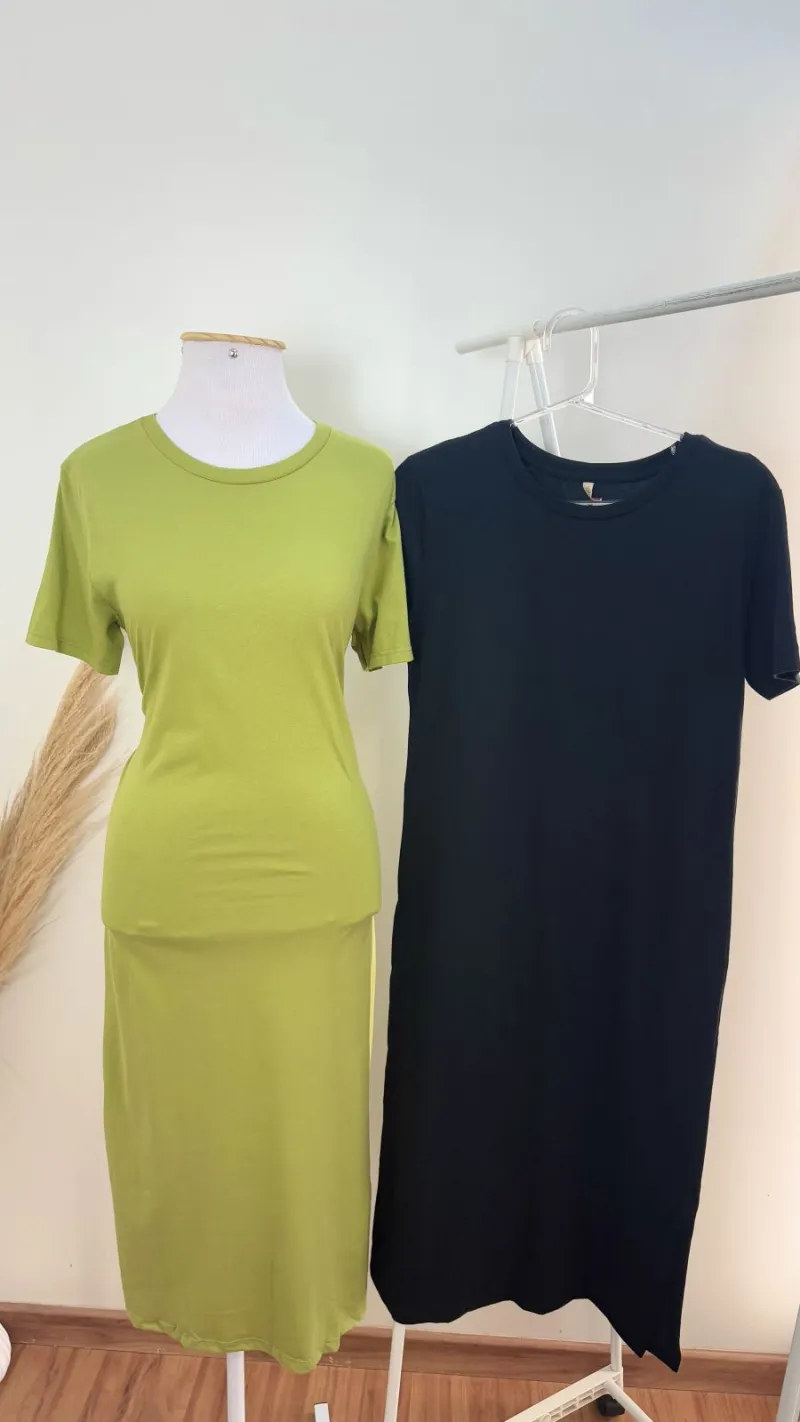 VESTIDO FEMININO SEM MANGA MIDI