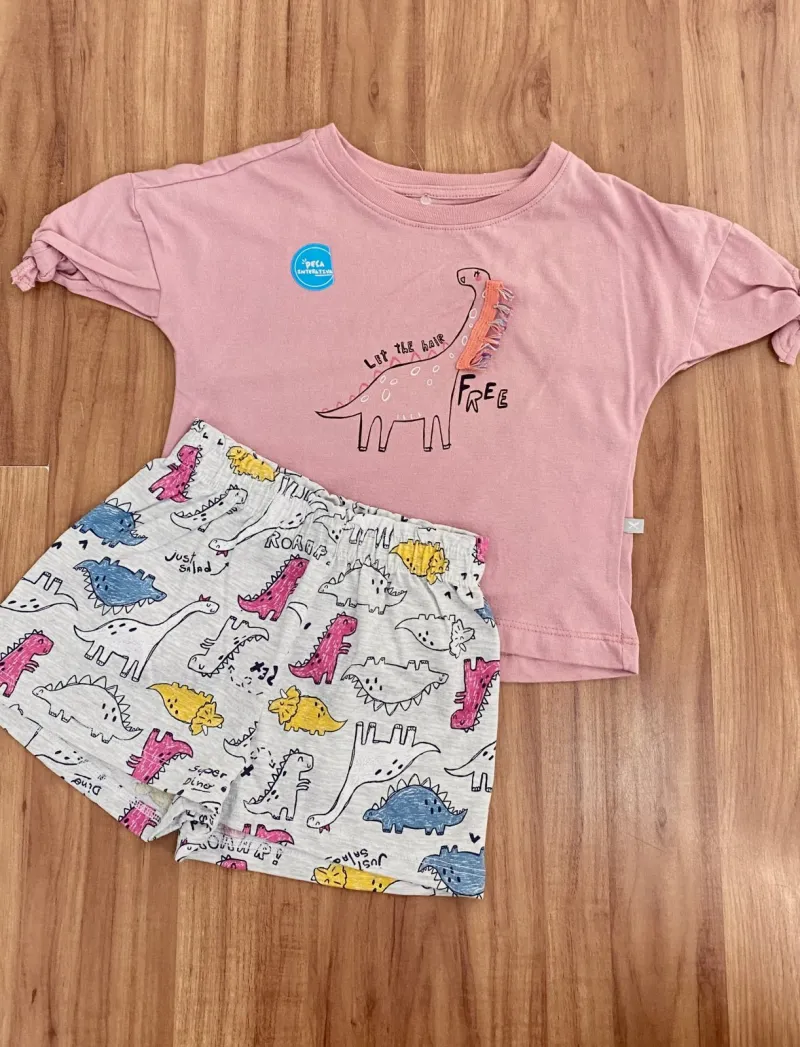 PIJAMA FEMININO INFANTIL SEM MANGA R06