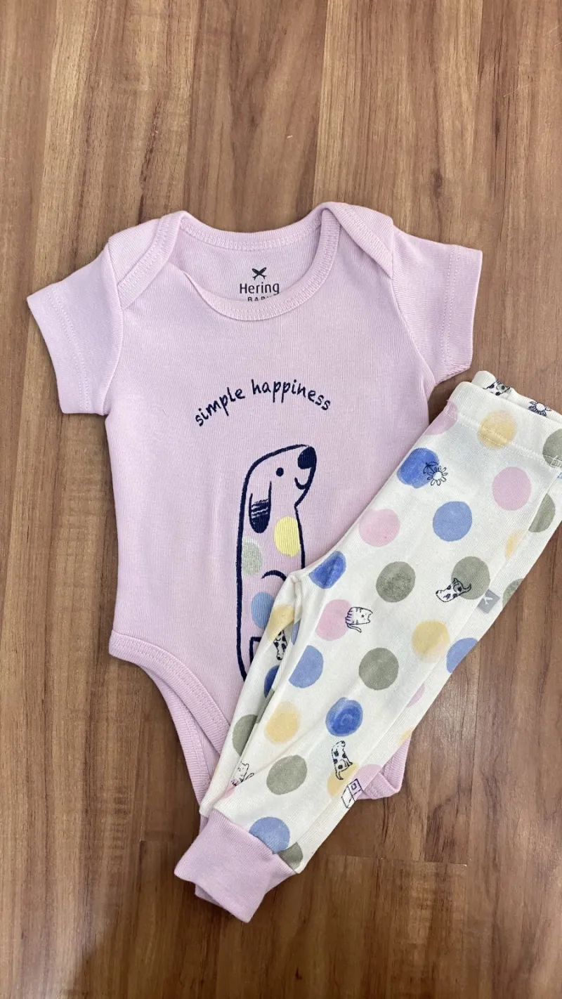 CONJUNTO FEMININO INFANTIL SEM MANGA R06